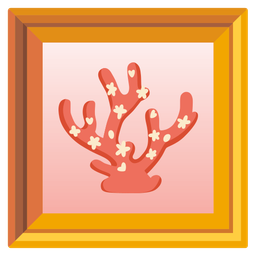 framed picture and coral