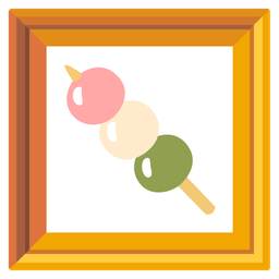 framed picture and dango