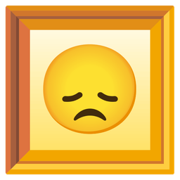 framed picture and disappointed face