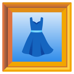 framed picture and dress