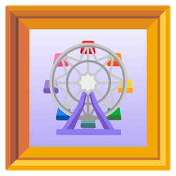 framed picture and ferris wheel