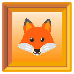 framed picture and fox
