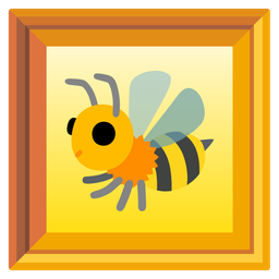framed picture and honeybee
