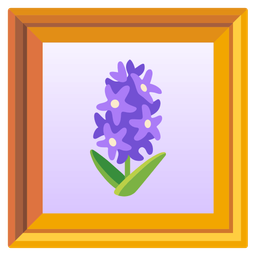 framed picture and hyacinth