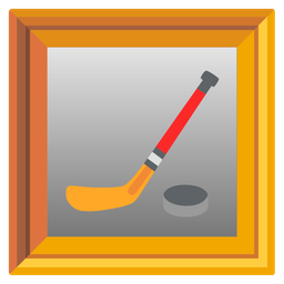 framed picture and ice hockey