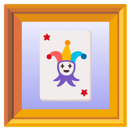 framed picture and joker