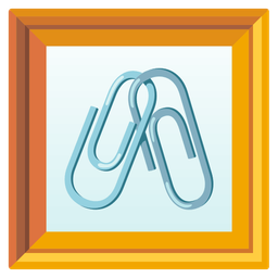 framed picture and linked paperclips