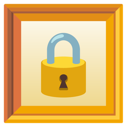 framed picture and locked