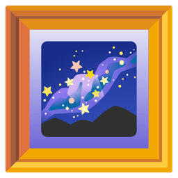 framed picture and milky way