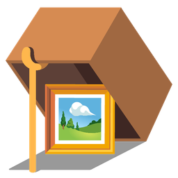 framed picture and mouse trap