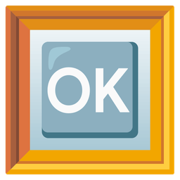 framed picture and OK button