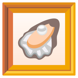 framed picture and oyster