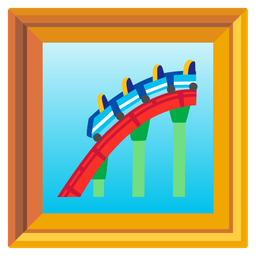 framed picture and roller coaster