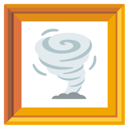 framed picture and tornado