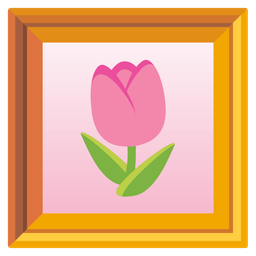 framed picture and tulip