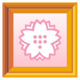 framed picture and white flower