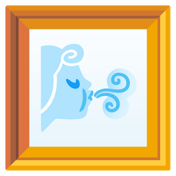 framed picture and wind face