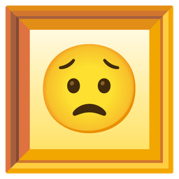 framed picture and worried face