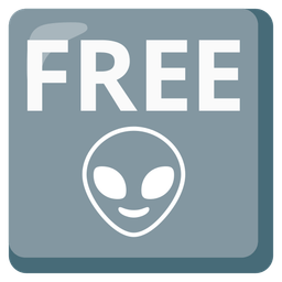 FREE button and alien