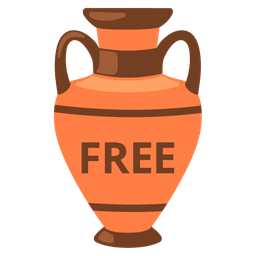 FREE button and amphora