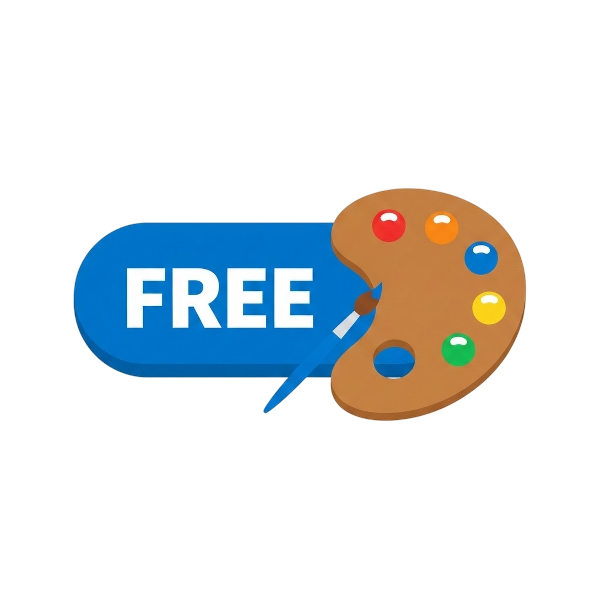 FREE button and Artist palette