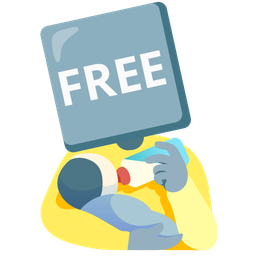 FREE button and baby bottle