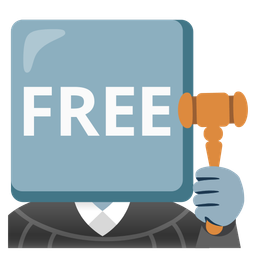 FREE button and balance scale