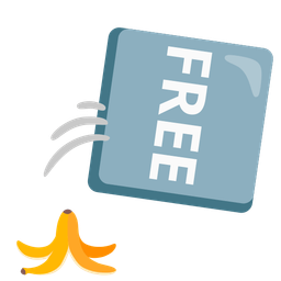 FREE button and banana