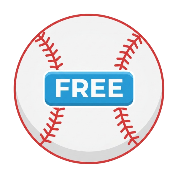 FREE button and Baseball