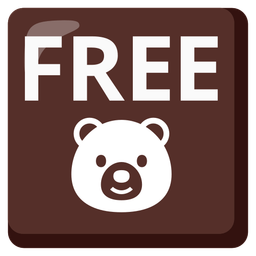 FREE button and bear