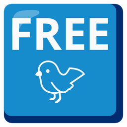 FREE button and bird