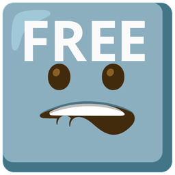 FREE button and biting lip