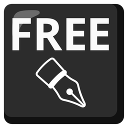 FREE button and black nib