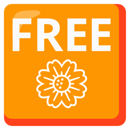 FREE button and blossom
