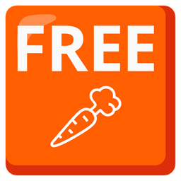 FREE button and carrot