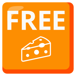 FREE button and cheese wedge