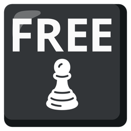 FREE button and chess pawn