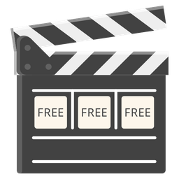 FREE button and clapper board