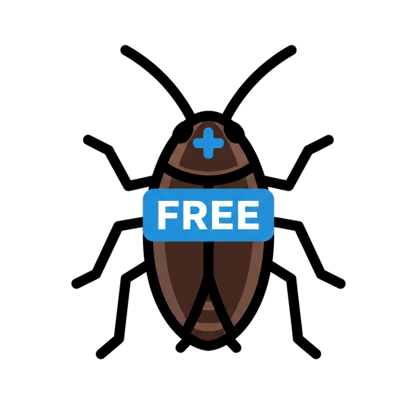 FREE button and Cockroach