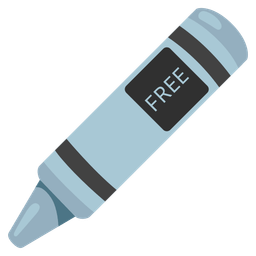 FREE button and crayon