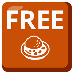 FREE button and curry rice