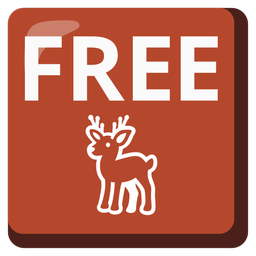 FREE button and deer