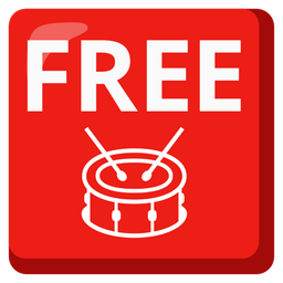 FREE button and drum
