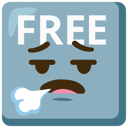 FREE button and face exhaling