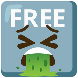 FREE button and face vomiting