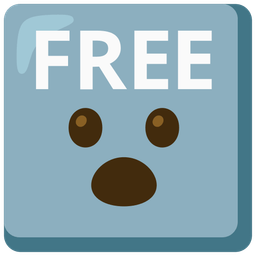 FREE button and face with open mouth
