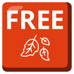 FREE button and fallen leaf
