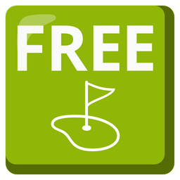 FREE button and flag in hole