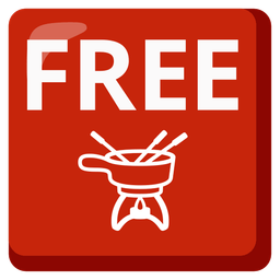 FREE button and fondue