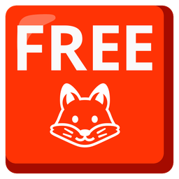 FREE button and fox